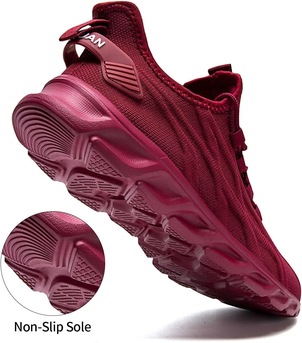 Womens Slip On Sneakers Tennis Shoes Running Sport Workout Walking Fashion Casual