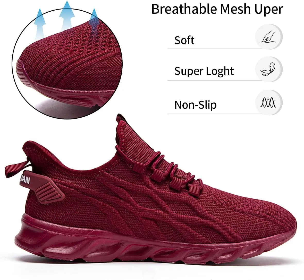 Womens Slip On Sneakers Tennis Shoes Running Sport Workout Walking Fashion Casual