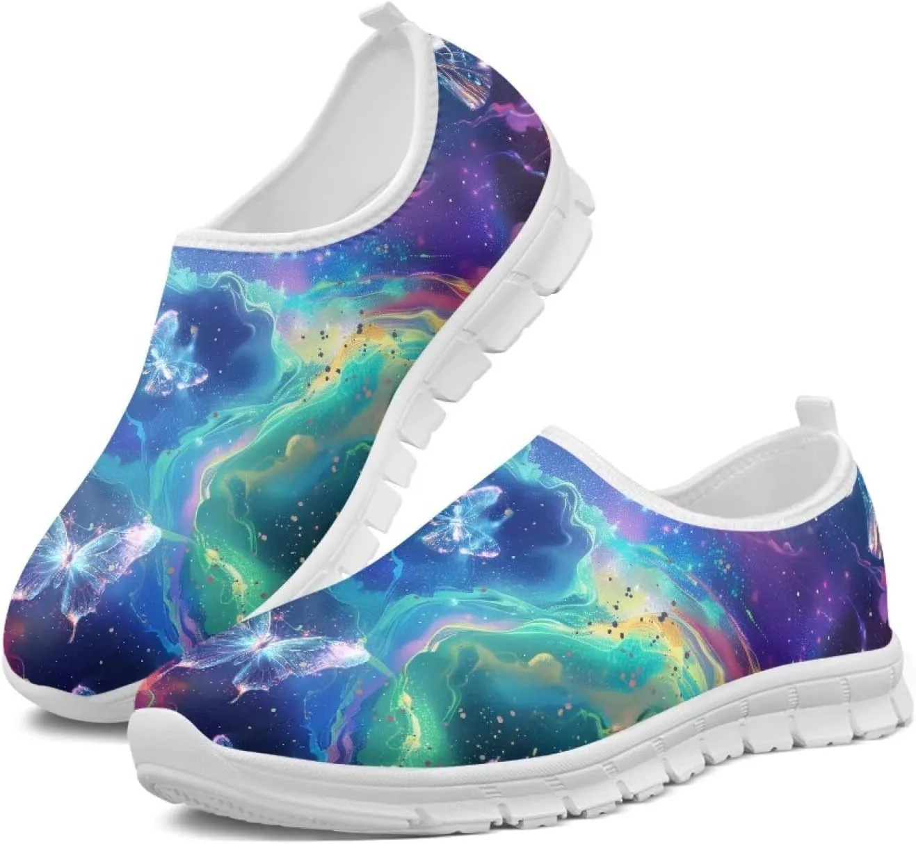 Womens Slip On Sneakers Trendy Casual Shoes for Women Non Slip Work Shoes
