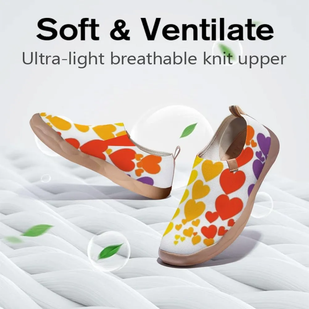 Women's Travel Walking Shoes Knit Slip On Casual Loafers
