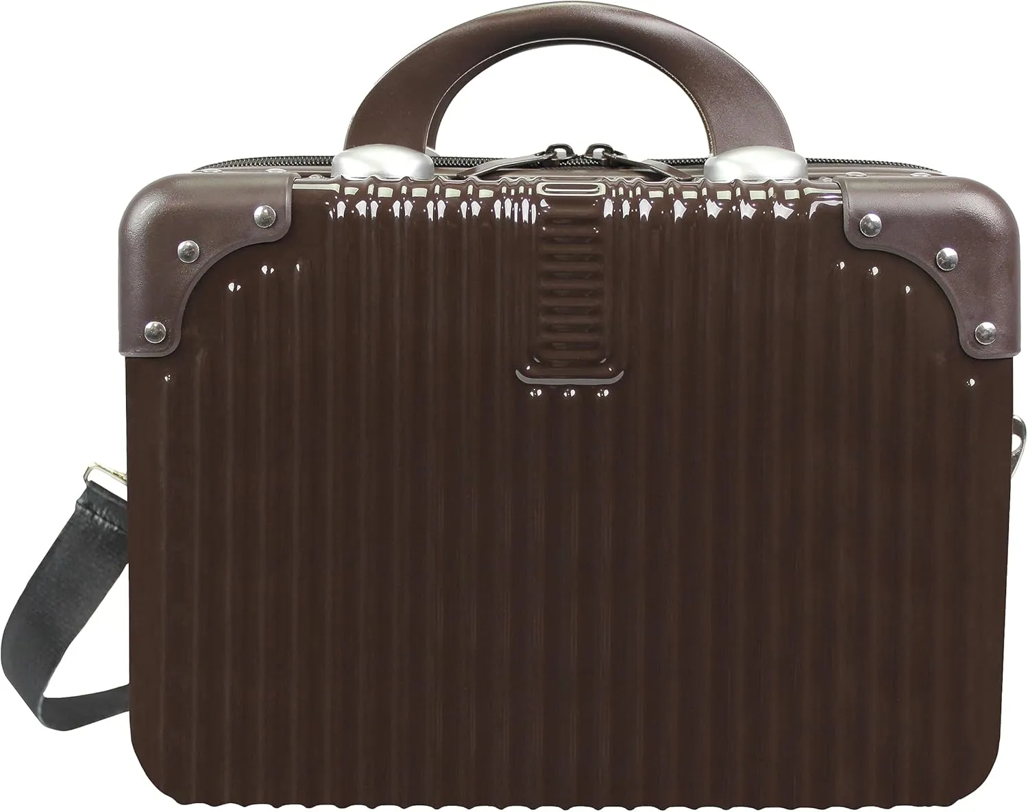 World Traveler VentureX Airline Approved Luggage – Lightweight Hardside Suitcase with Spinner Wheels, Brown, 2-Piece Carry-On Set