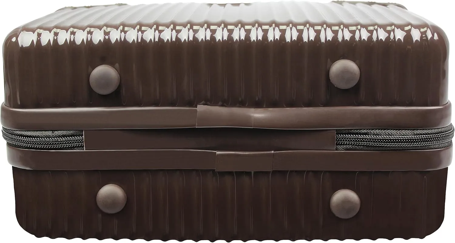 World Traveler VentureX Airline Approved Luggage – Lightweight Hardside Suitcase with Spinner Wheels, Brown, 2-Piece Carry-On Set