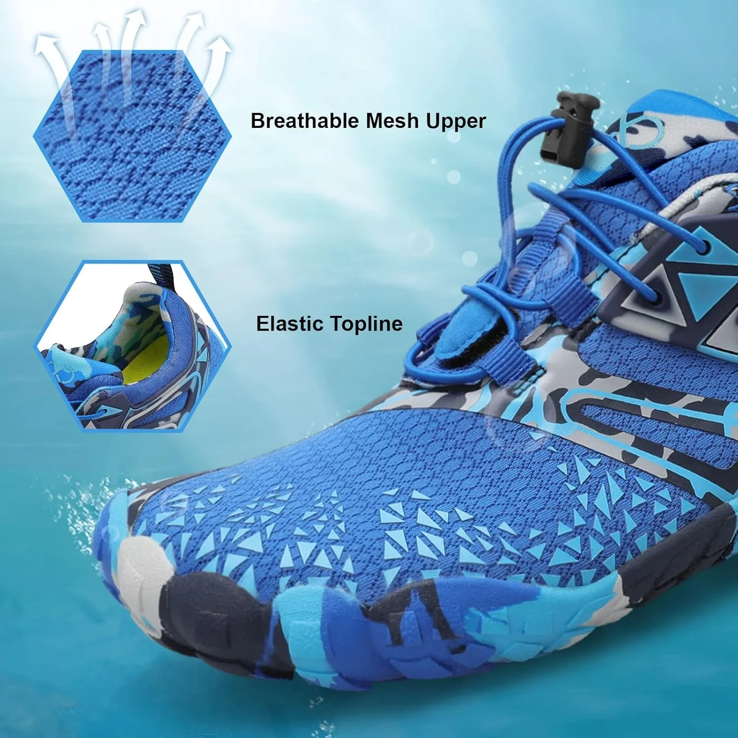 XIHALOOK Athletic Hiking Water Shoes Womens Mens Quick Dry Barefoot for Beach Walking Kayaking Surfing Training