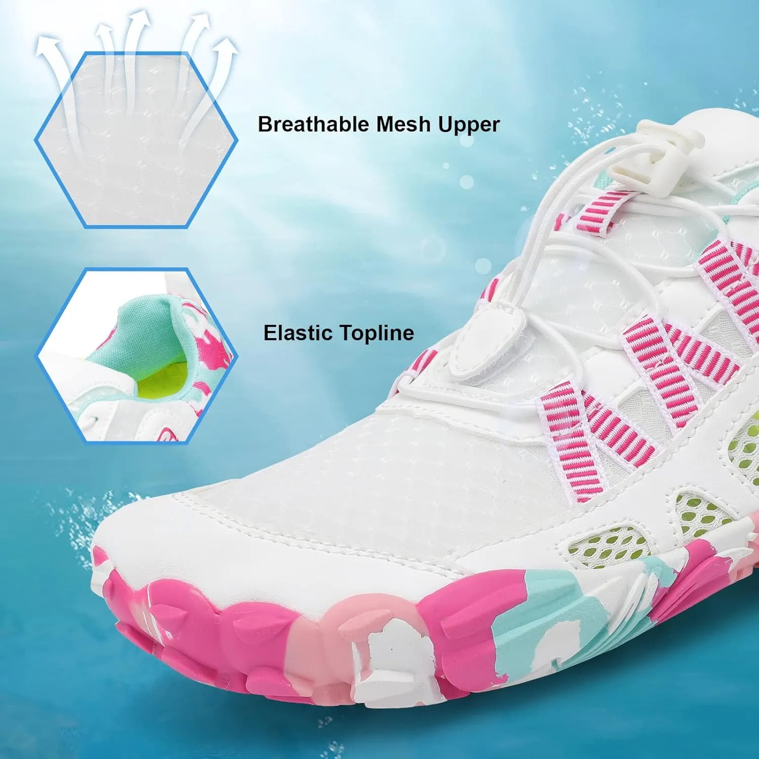 XIHALOOK Athletic Hiking Water Shoes Womens Mens Quick Dry Barefoot for Beach Walking Kayaking Surfing Training