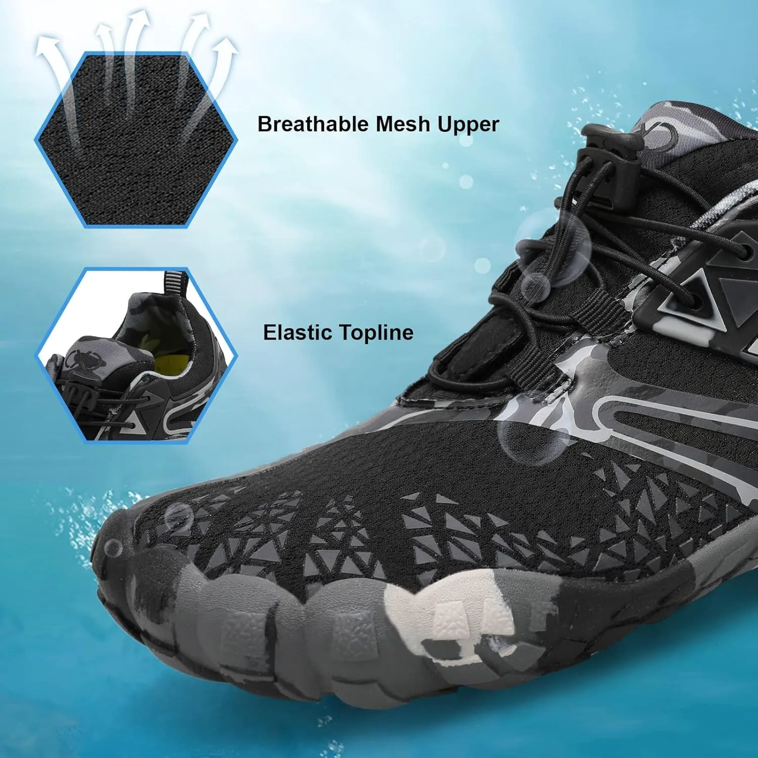 XIHALOOK Athletic Hiking Water Shoes Womens Mens Quick Dry Barefoot for Beach Walking Kayaking Surfing Training