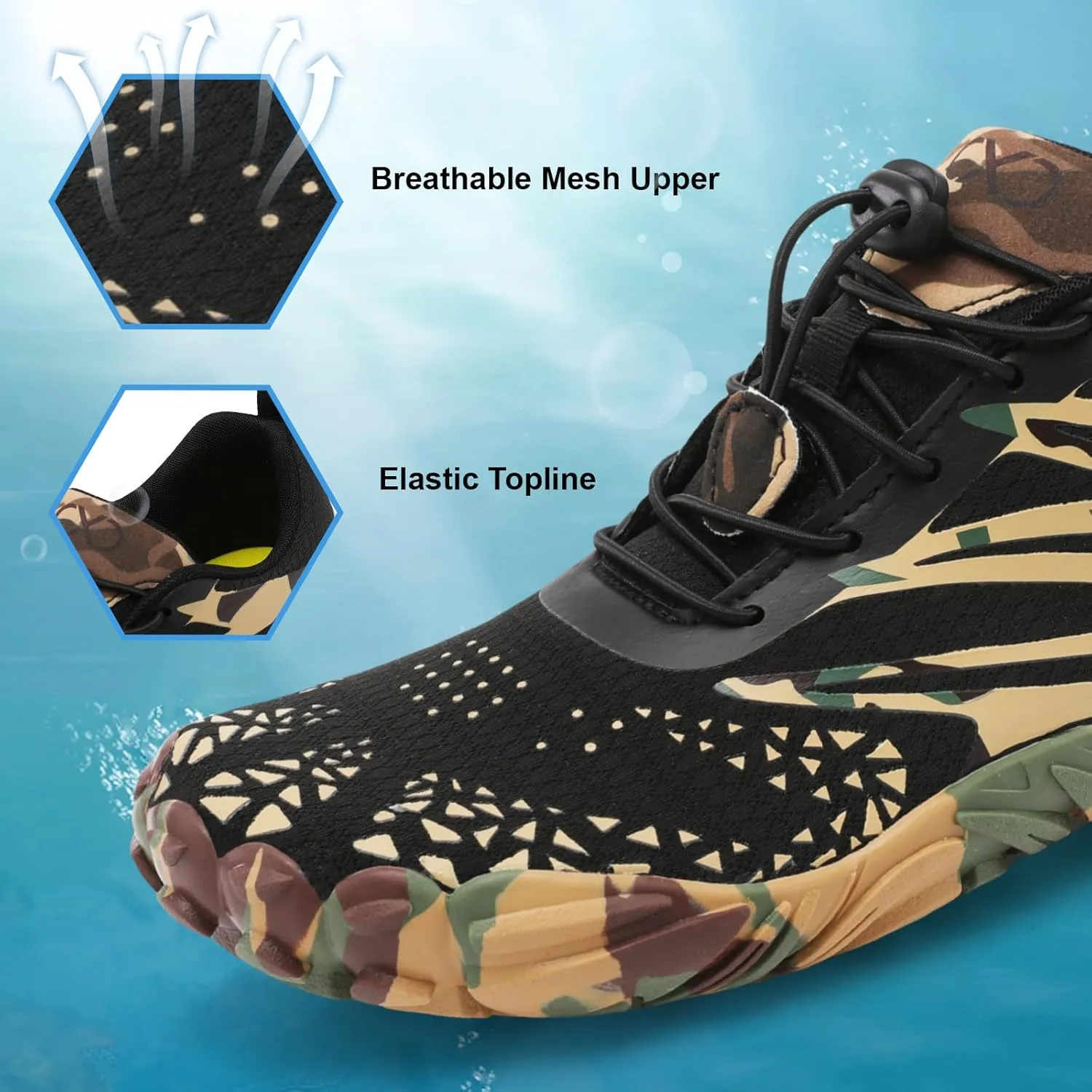 XIHALOOK Athletic Hiking Water Shoes Womens Mens Quick Dry Barefoot for Beach Walking Kayaking Surfing Training