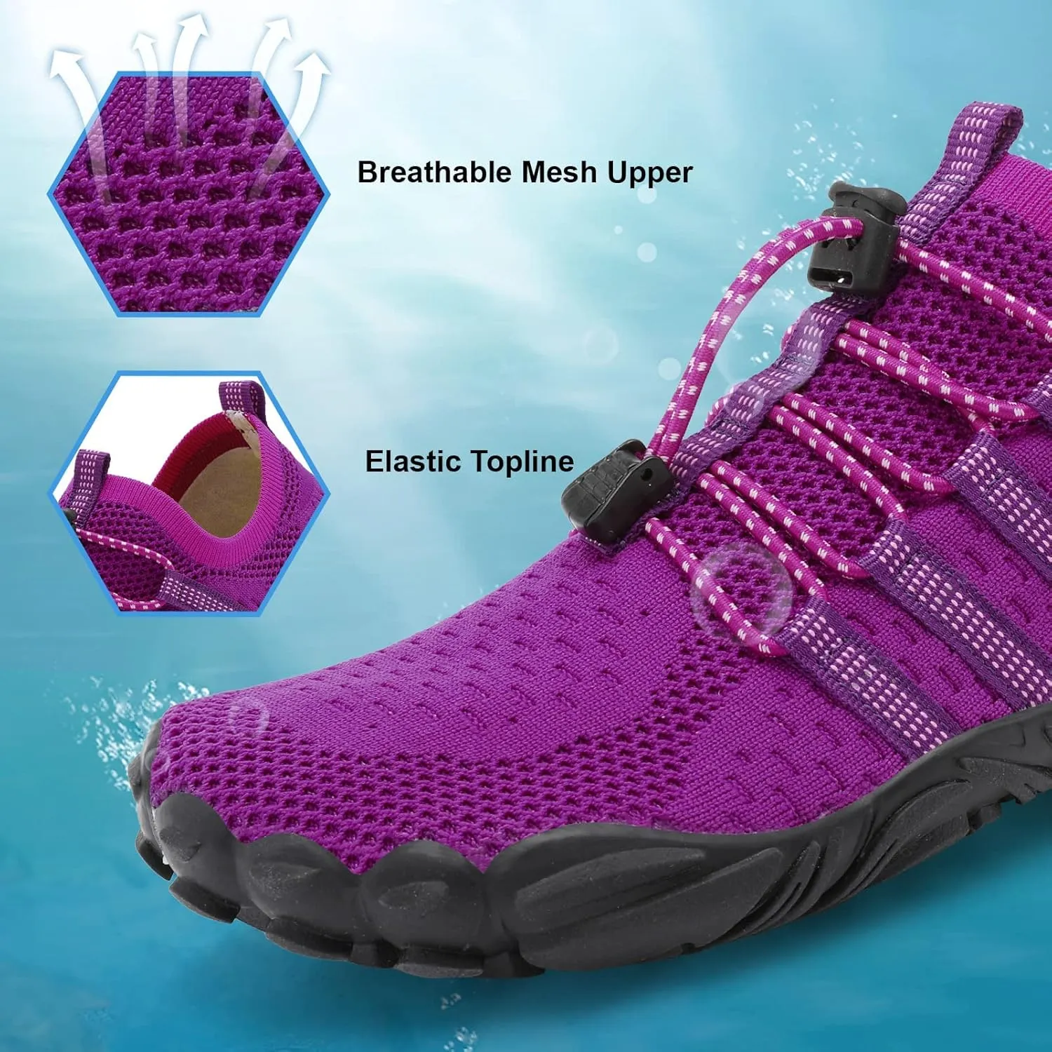 XIHALOOK Athletic Hiking Water Shoes Womens Mens Quick Dry Barefoot for Beach Walking Kayaking Surfing Training