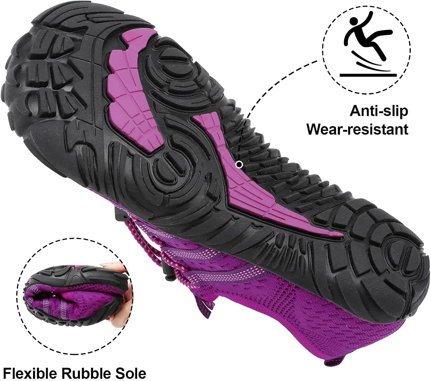 XIHALOOK Athletic Hiking Water Shoes Womens Mens Quick Dry Barefoot for Beach Walking Kayaking Surfing Training