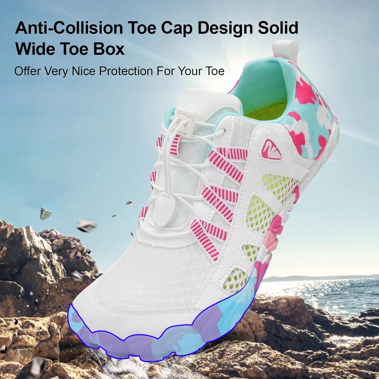 XIHALOOK Athletic Hiking Water Shoes Womens Mens Quick Dry Barefoot for Beach Walking Kayaking Surfing Training