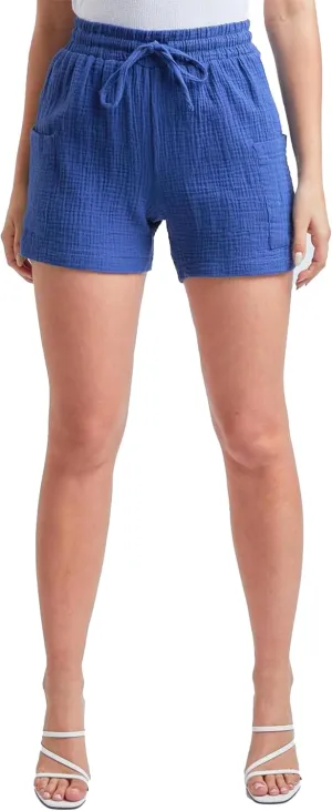 YMI Women's High Rise Gauze Shorts