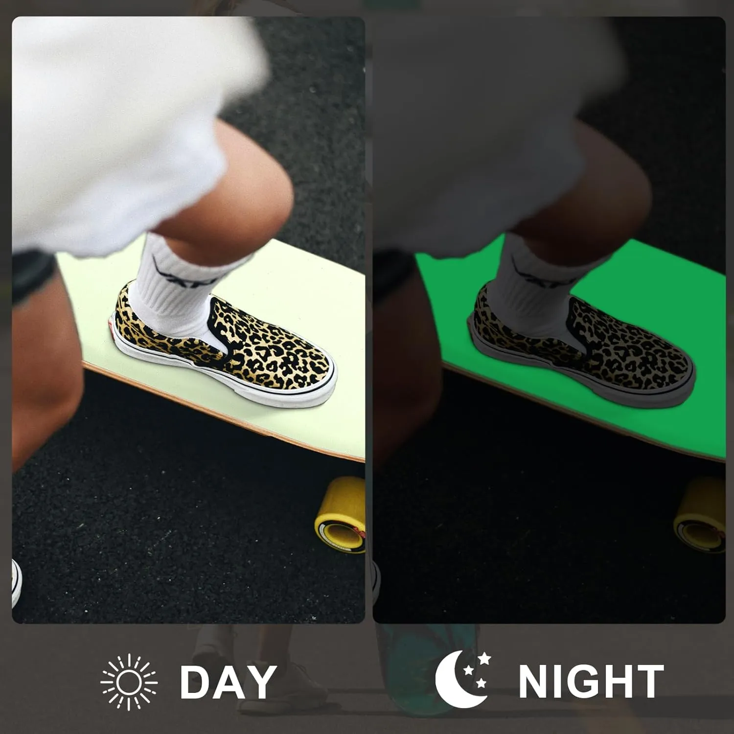 ZUEXT Anti Slip Glow in The Dark Tape 4in x30Ft, Waterproof Non Slip Grip Tape for Stairs Outdoor/Indoor, Skateboard Grip Tape Glow Tape for Night Decoration, Deck, Truck, Walkway, Ramp, Camp